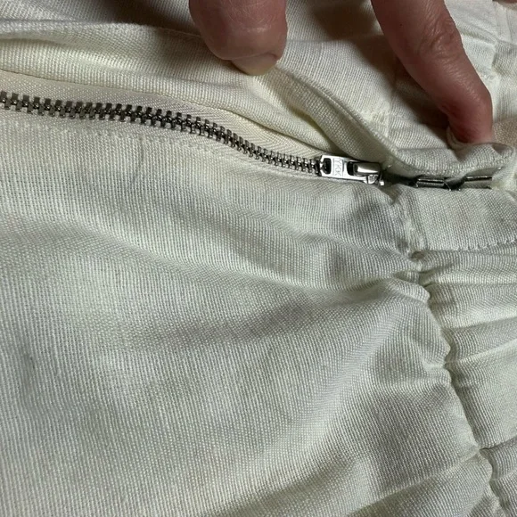 Sea New York Cream Leona Shorts Scalloped Hem High Waisted Women’s Size 4 - Picture 5 of 9